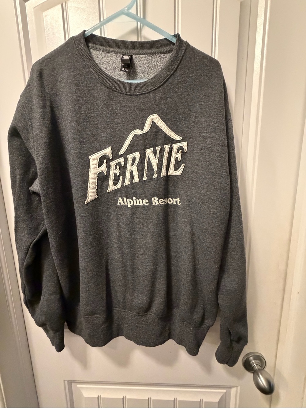 Women's Gray Crewneck Fernie BC Sweatshirt